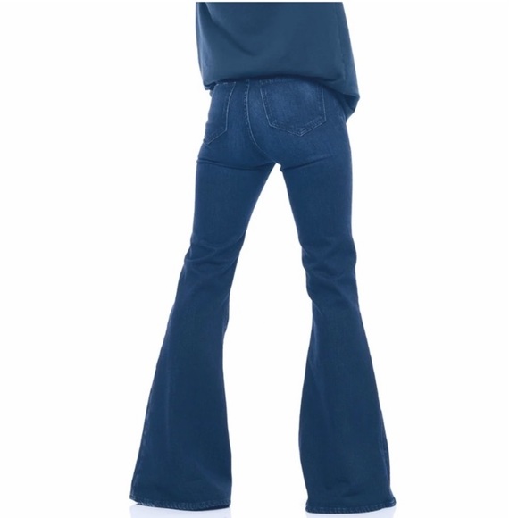 Free Peoples x Sandrine Rose Super Flare Jeans in Indigo, High Rise, Sz 26, NWT - Picture 5 of 15